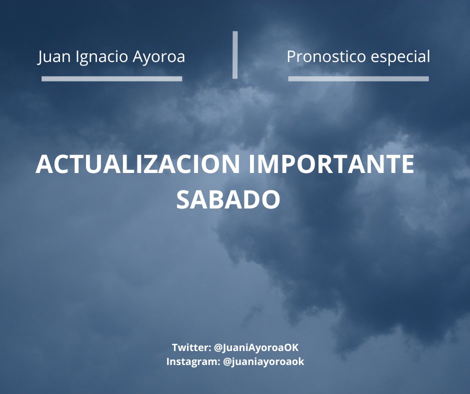 ACTUALIZACIÓN IMPORTANTE⛈️👇
INFO> Un sistema de baja presion formado en el centro del pais, en las proximas horas se estara desplazando por nuestra región.
> Antes de terminar el dia podemos tener alguna lluvia o chaparron aislado. Nada preocupante.
> En el periodo comprendido
