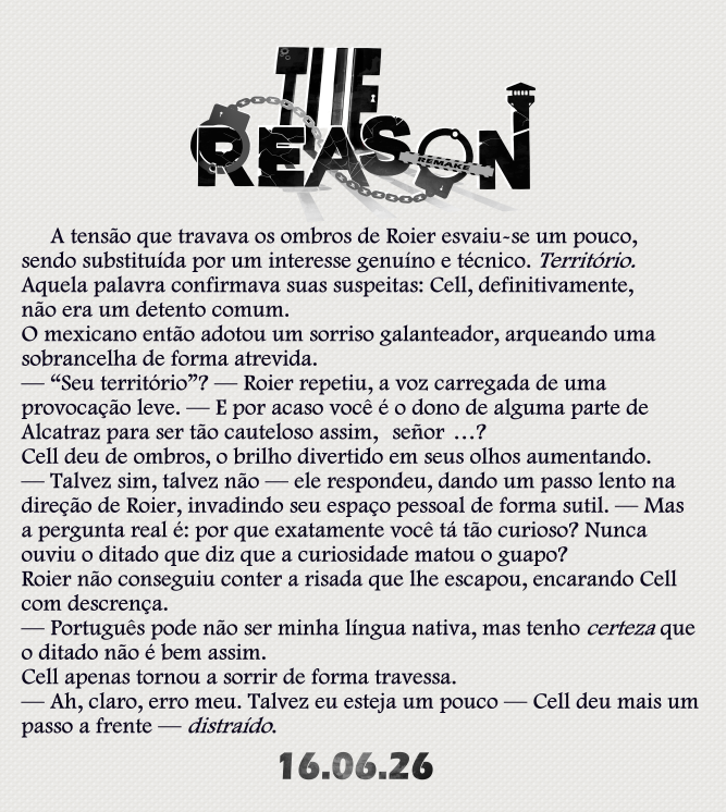 Algumas histórias precisam de um fim... 

... Já outras, de um recomeço. 

Vejo vocês no dia em que tudo se eternizou :)

#TheReasonRemake #Guapoduo