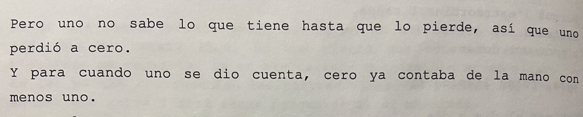 uno no sabe lo que tiene hasta que lo pierde