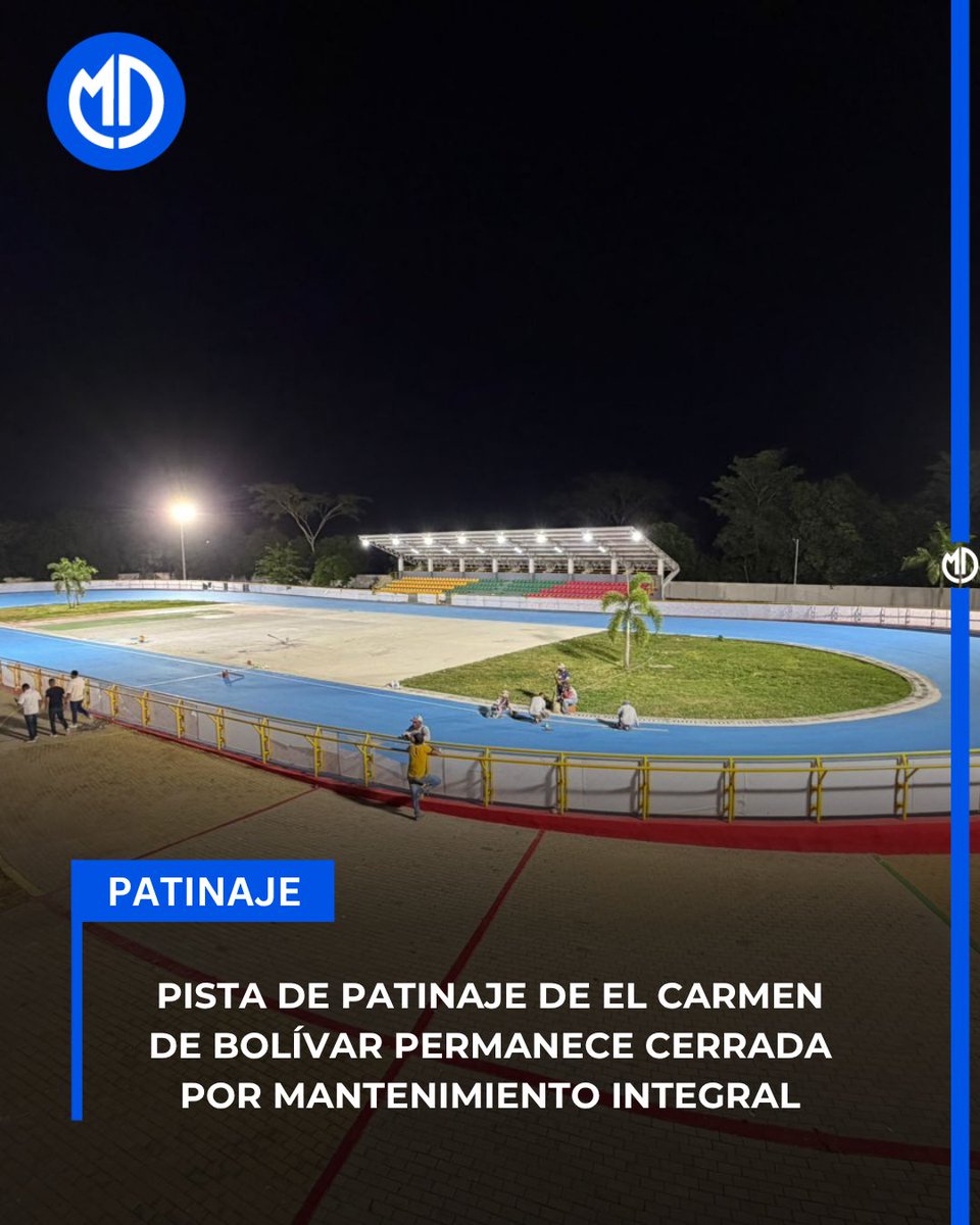 🚧 La pista de patinaje de El Carmen de Bolívar sigue cerrada por mantenimiento. No hay acceso habilitado mientras avanzan las obras.

Conoce más detalles 👇🏻
mundodeportescol.co/pista-de-patin…

 #ElCarmen #Deporte