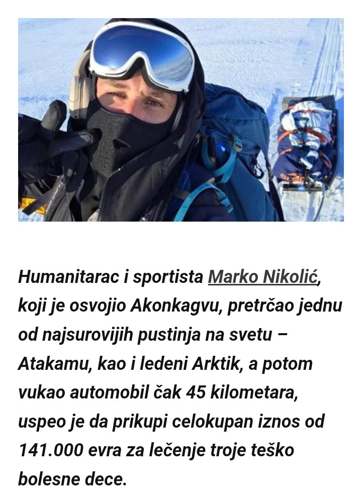 Izuzetan čovek Marko Nikolić.
Sve pohvale za veliki trud.
Za lečenje Vuka,Pavla i Ognjena.
👏👏👏♥️♥️♥️