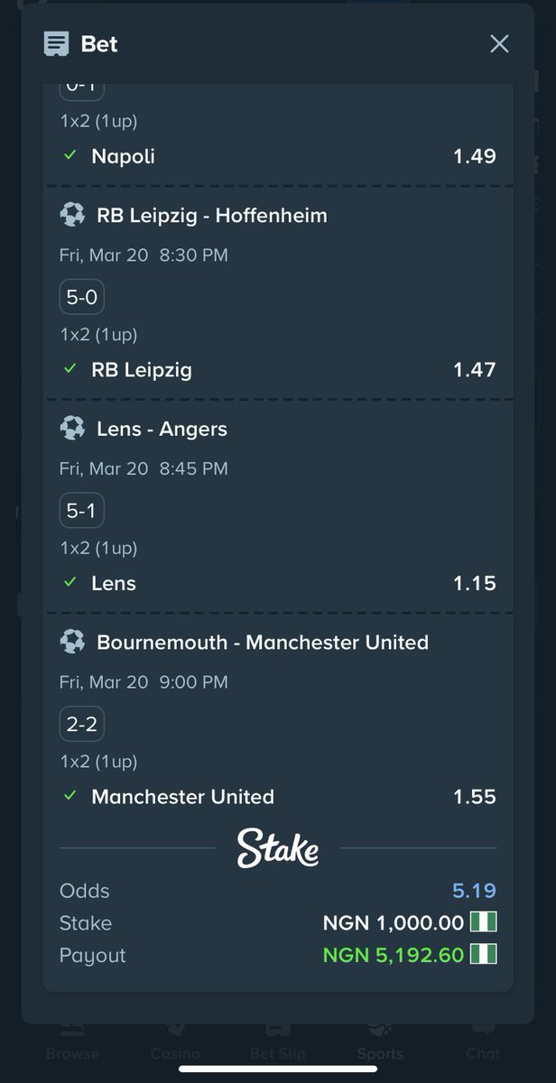 Anonymous9976's tweet photo. @Mrbankstips First 1up and it boomed, Stake is really in trouble 😅
Thanks Big banks 🙌 https://t.co/0PzDtPomPi