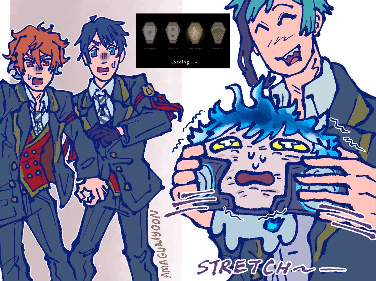 drawing the first loading screen i get in the game

day 6 #twst