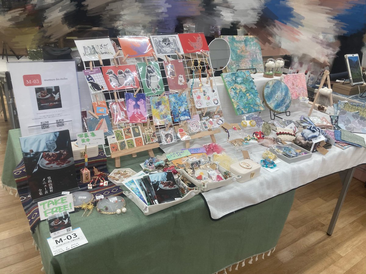 tkmr__np's tweet photo. #TOKYOハンドメイド祭 始まりました！

ブースM-03でお待ちしております🌼
入場無料ですので覗いていってください〜 https://t.co/MJEPKe7RAG