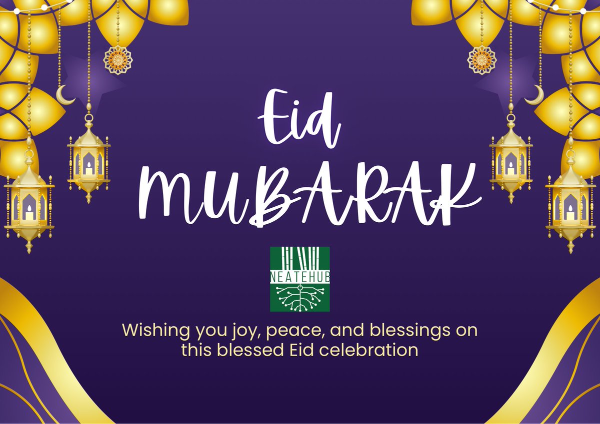 Neatehub1's tweet photo. Eid Mubarak! May this beautiful occasion bring peace, happiness, and prosperity to everyone. 🌙✨ https://t.co/d6illvPbEa