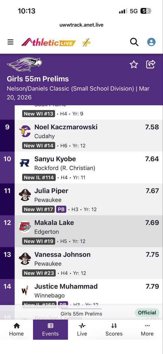 CoachDussault's tweet photo. 🚨 SCHOOL RECORD ALERTS 🚨 
Julia Piper runs 7.67 in the 55m dash 
Andi Gudeyon 2:24 in the 800m
👀👀👀🔥🔥🔥 https://t.co/5OK6e0utzJ