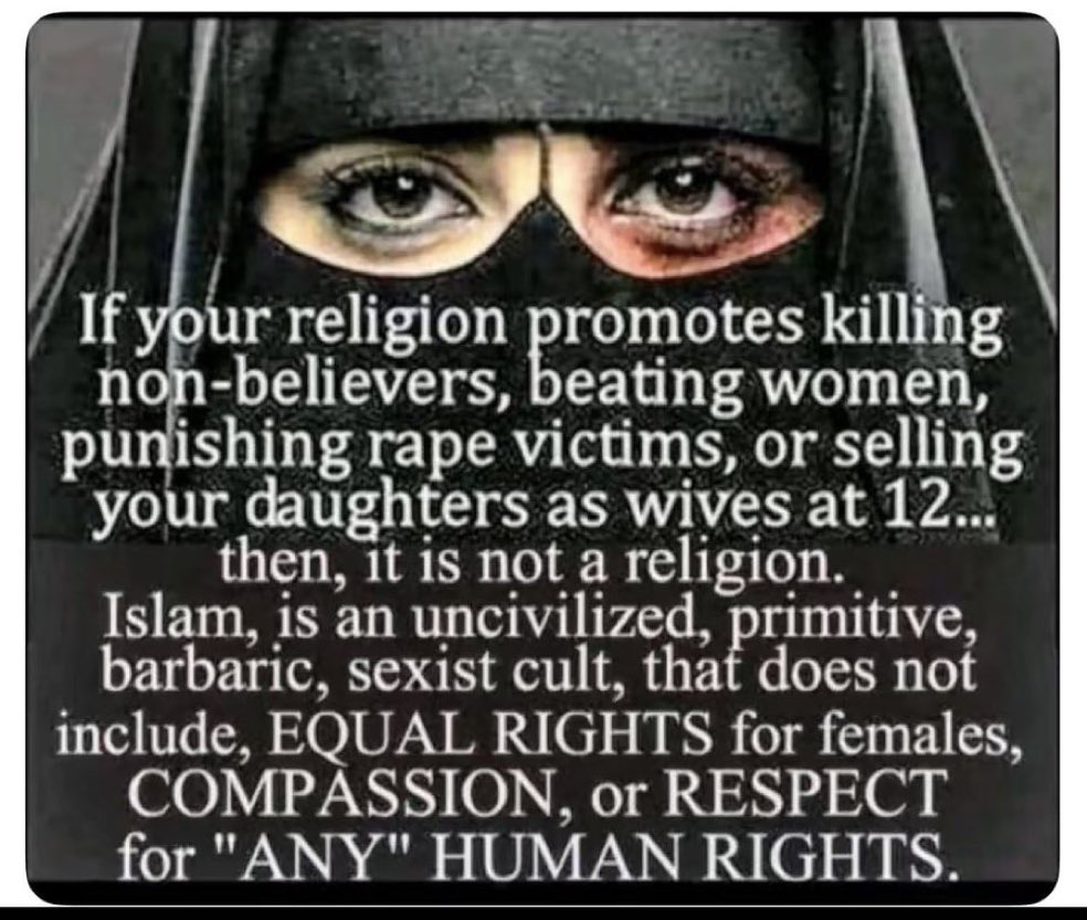Ninguna religión promueve que mates , violes , tortures , entregues a tus hijitas de 6 a 12 años para que sean esposas de pedófilos . El Islam es una mierda .