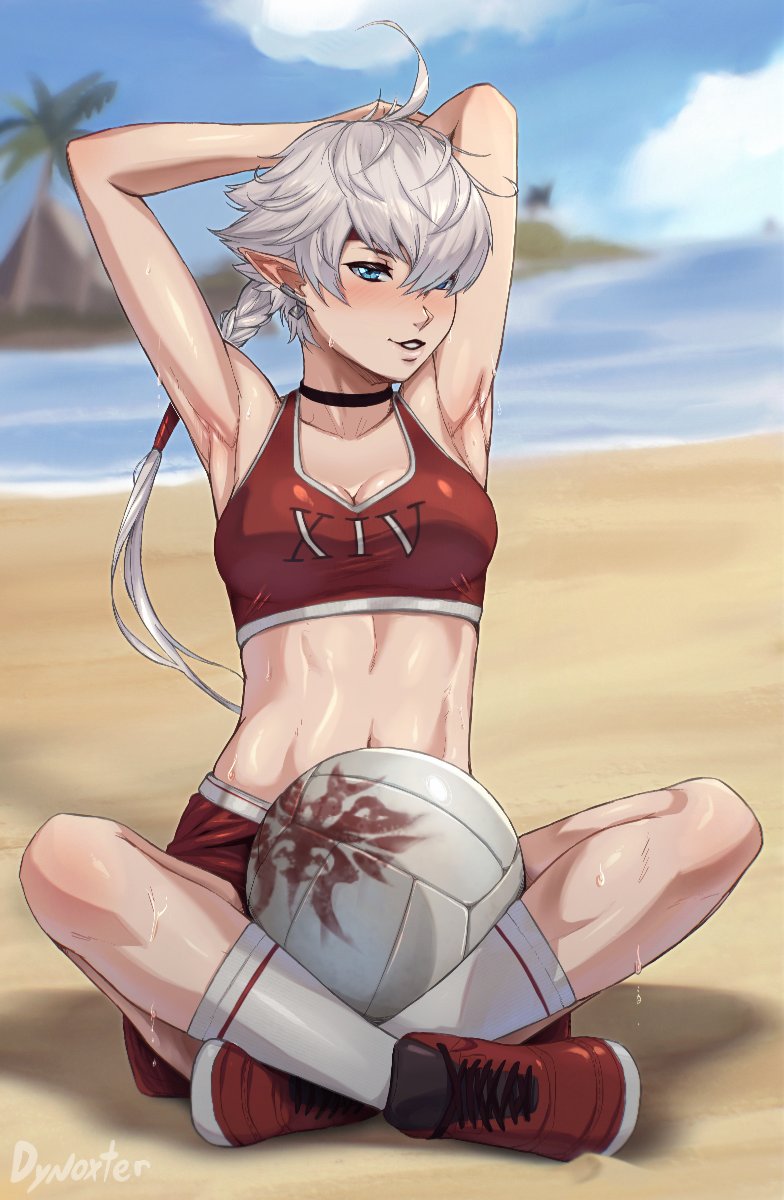 Alisaie &amp; Ascian Wilson in the Rebecca Chambers' pose