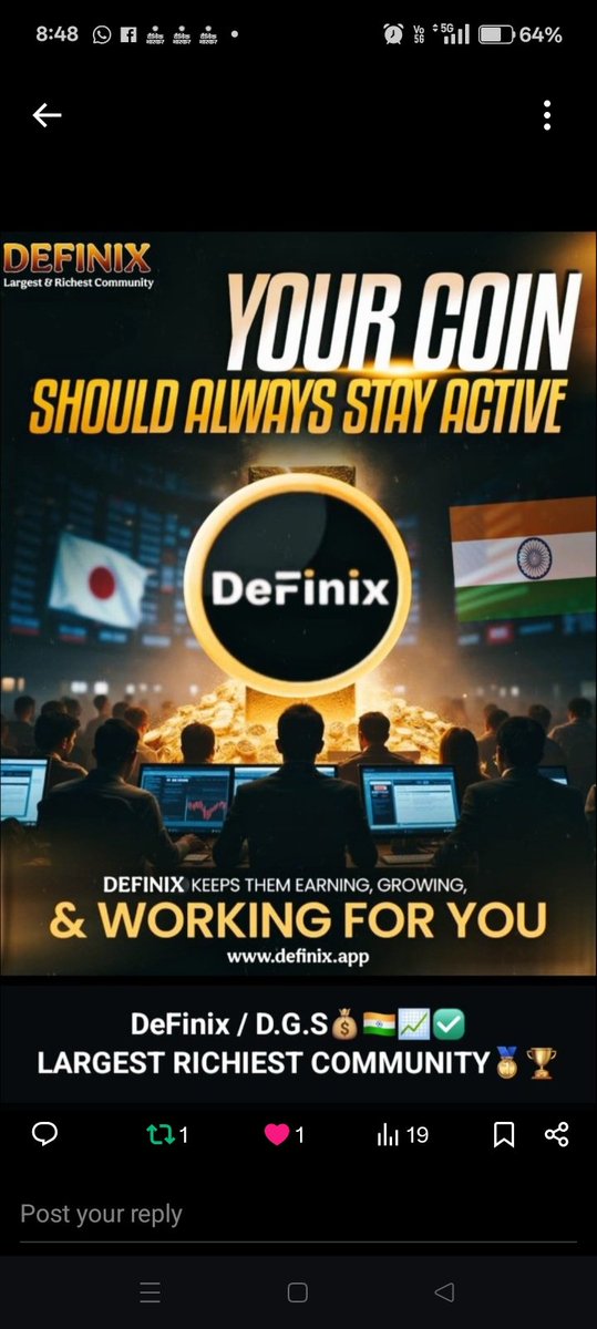 RajeshShar60230's tweet photo. @ParveenRaw46340 #Definix
#IEO
#Blockchain
#CryptoSecurity
#CRYPTONewsTalk
#DigitalGrowth
#ForexCrypto
#HybridFinace
#DigitalCurrancy https://t.co/Xmrjmc6lZr