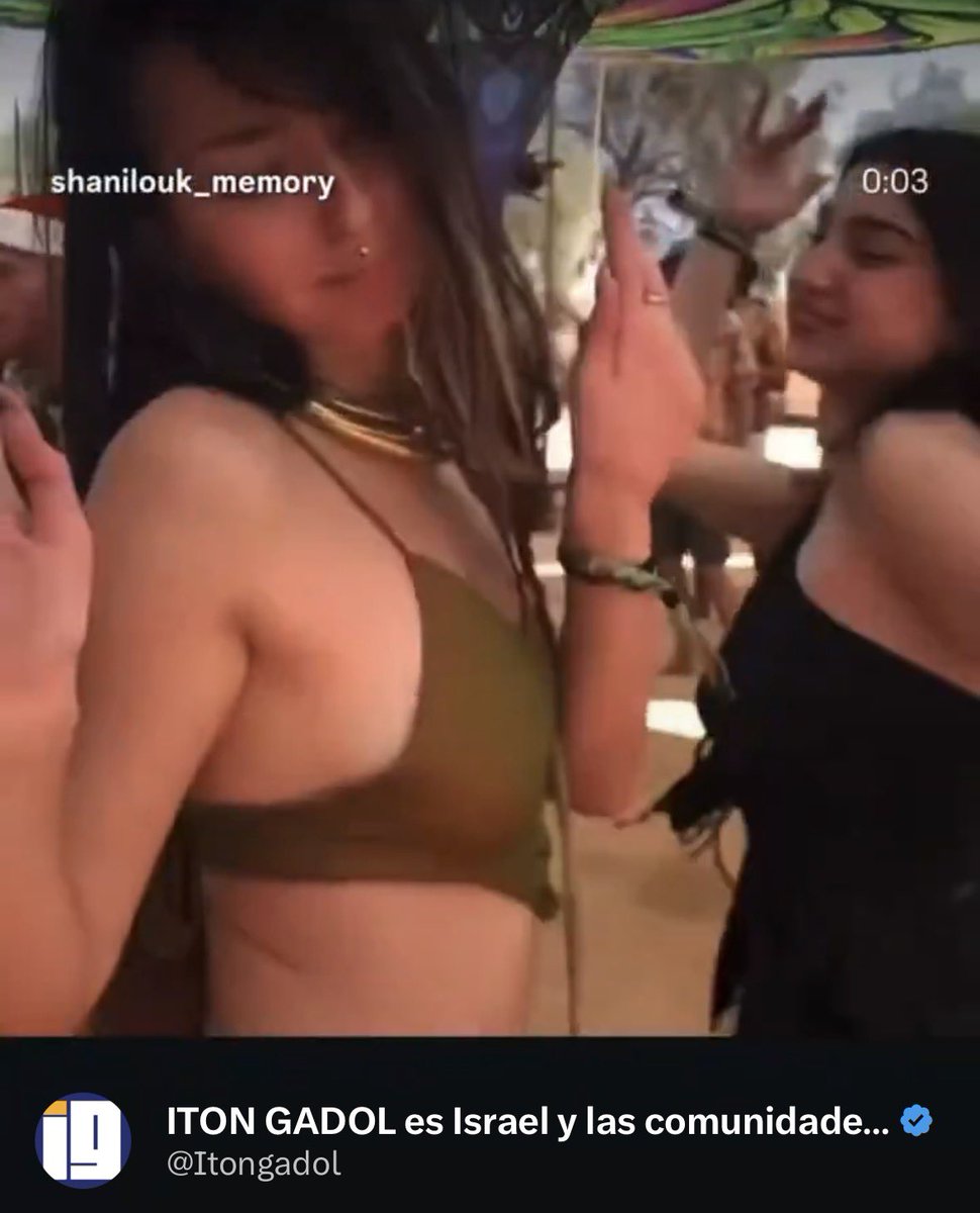 Itongadol's tweet image. Un sábado como hoy, el 7 de octubre de 2023, Hamas las violaba y asesinaba. 
Shani Louk y miles de jóvenes, felices y libres, disfrutaban la vida.
NO olvidar 
(Agencia AJN) 

#HamasisISIS #Gaza #Israel