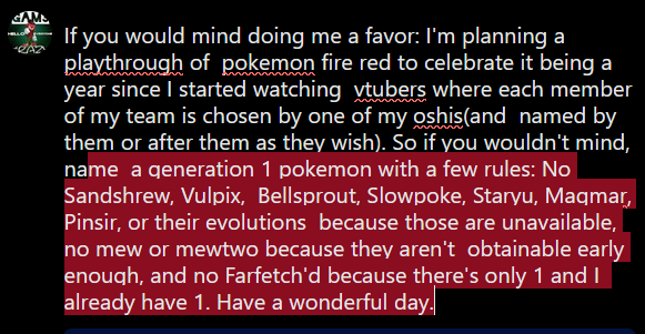 #Krotime Star Saviour looks pretty interesting, maybe I'll play it one day, I had a comment I was going to post on the vod(the image, typed it on YT, pasted it here), but I questioned if I should post it or not, so to the live tag it goes(in image because character limits)