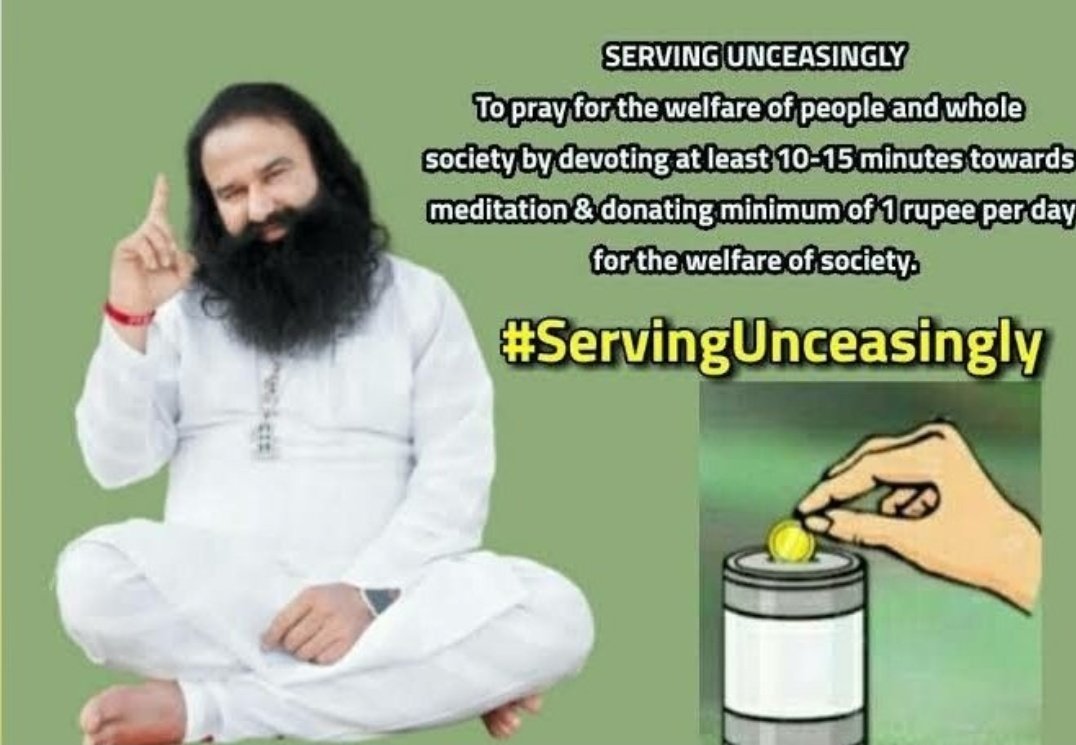 princyS41206's tweet photo. Happiness and peace come through kindness and selfless service. Inspired by the teachings of Saint Dr. Gurmeet Ram Rahim Singh Ji, saving a small amount daily and helping the needy spreads love and positivity. With regular meditation, this path leads to true joy and fulfillment. https://t.co/iF8uBQ91hH