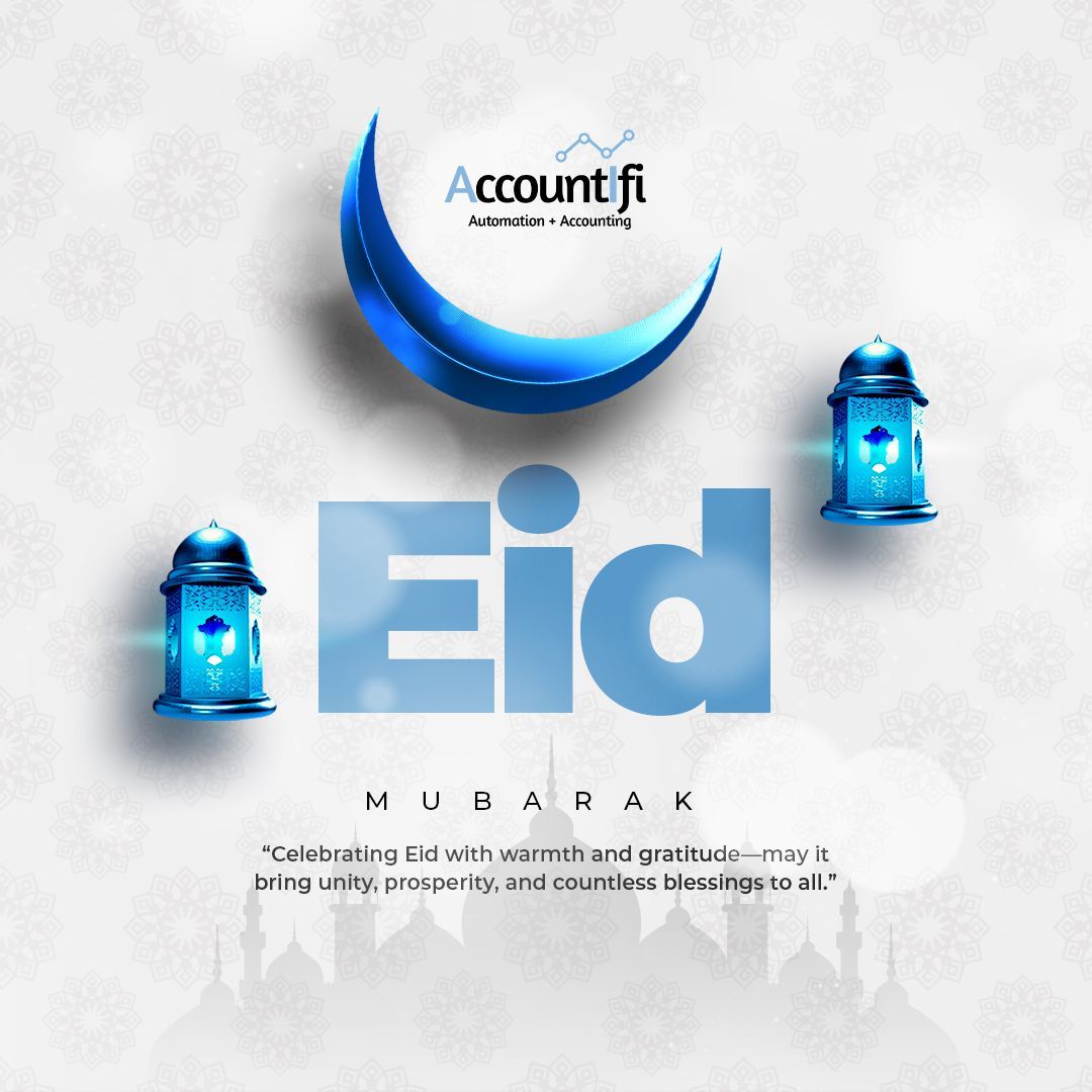 Happy Eid al-Fitr!
May this special occasion bring renewed hope, stronger connections, and continued success. Wishing you and your family a peaceful and prosperous Eid.
#EidMubarak #HappyEid #Accountifi #Inspiration #Growth #FestiveSeason