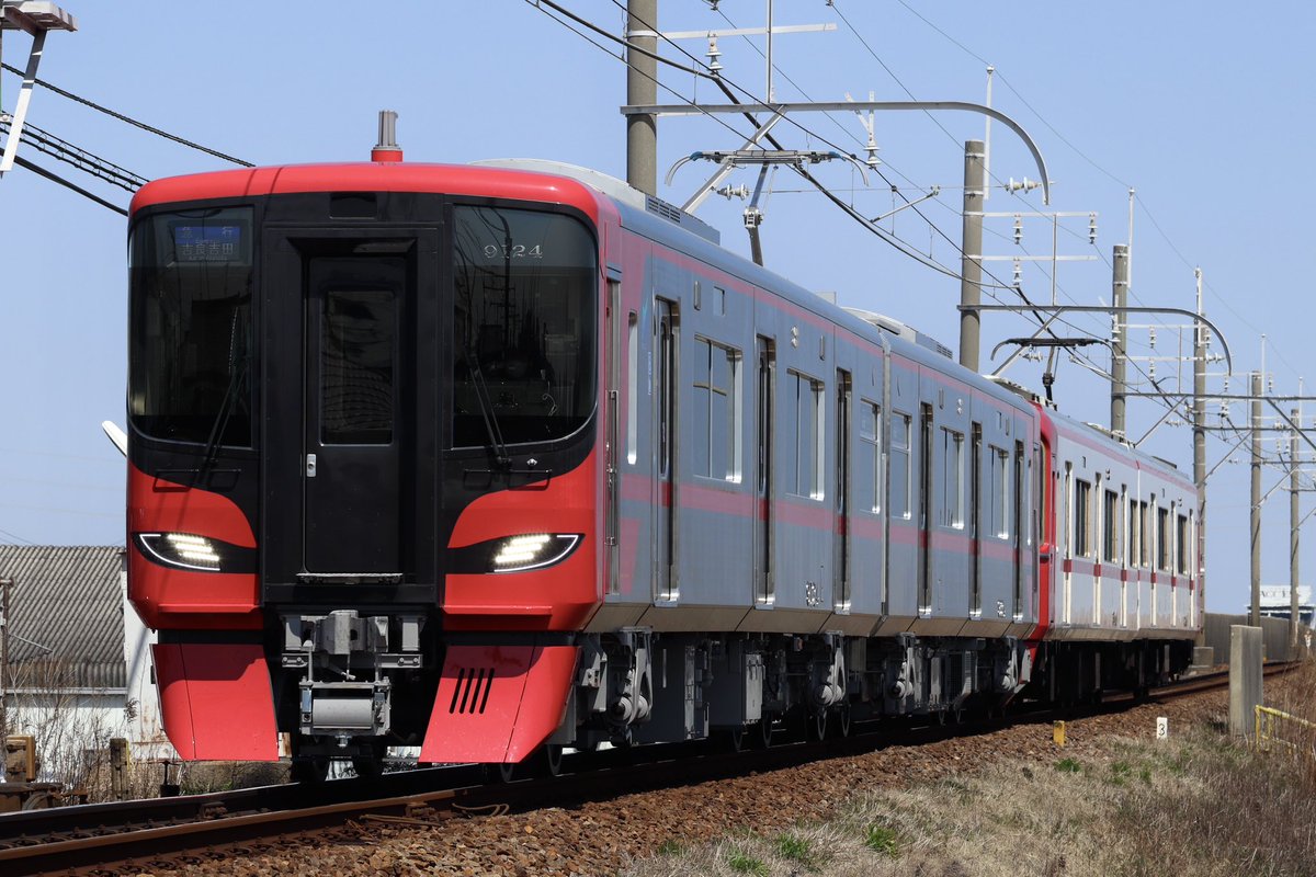 mi_1742's tweet photo. 2026/03/21(土) 西尾線
1142レ 急行 吉良吉田 9124F+3106F
名鉄9100系9124編成 運用開始 https://t.co/7ab5rylN9r