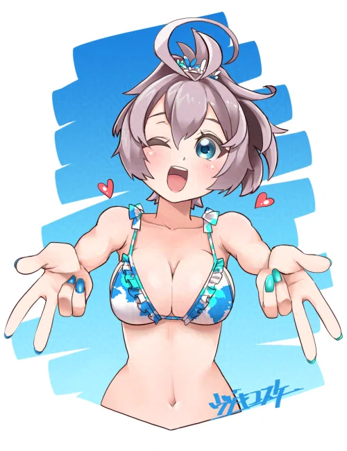 いま、世界から水着重巡が不足している。 なんとかしたい。 ぼくたちにできること、ぼくたちにしかできないこと。 #三連休は重巡が増えるらしい
