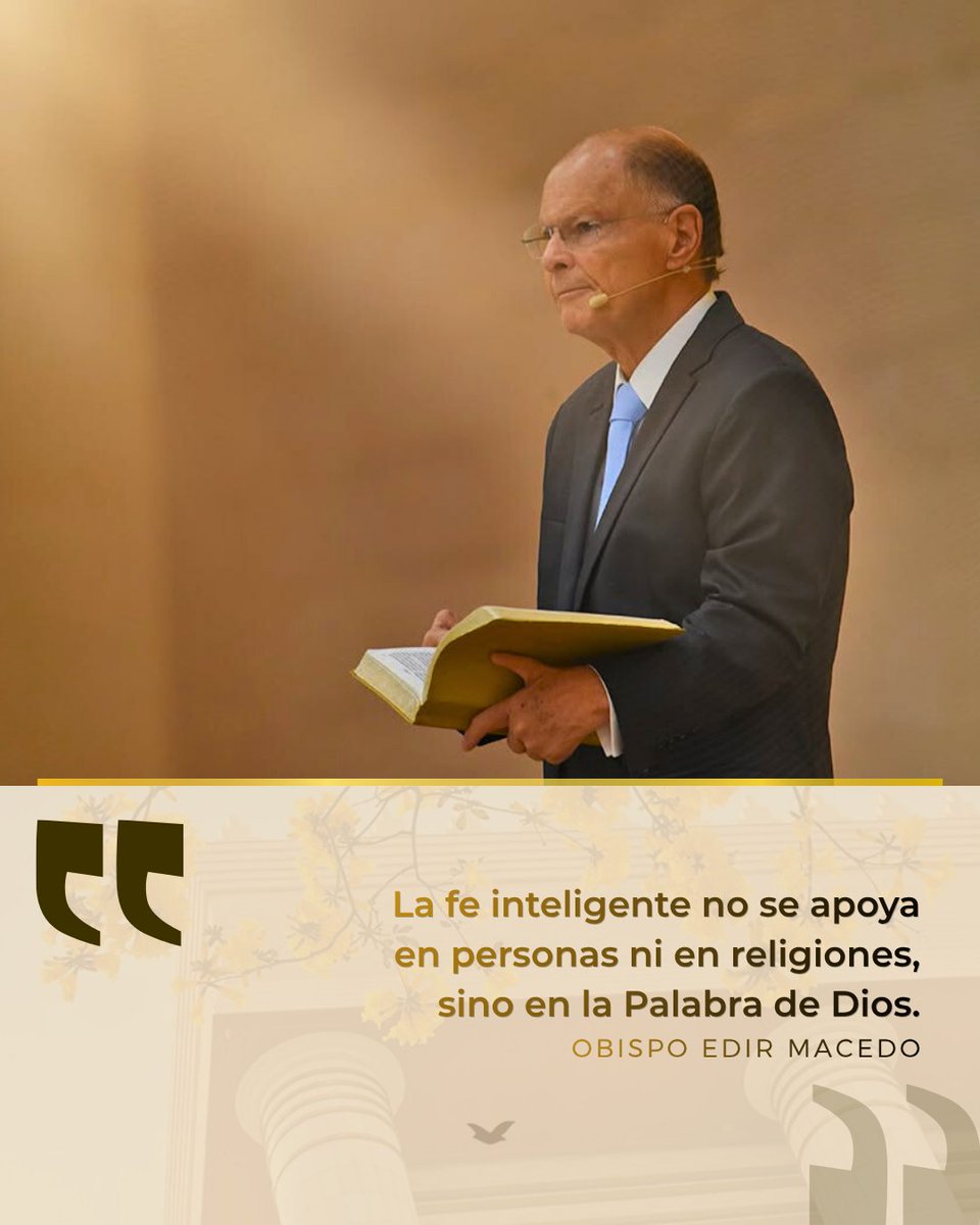 USA_Universal's tweet photo. Cuando la fe está fundamentada en lo que Dios dice, permanece firme aun en medio de las dificultades.

Acompañe diariamente las enseñanzas del Obispo Macedo y fortalezca su fe a través de la Palabra.

🔗https://t.co/MLvj8A6NSo

#FeInteligente #PalabraDeDios #Fe #Reflexión #Biblia https://t.co/1T2DYM21Vr