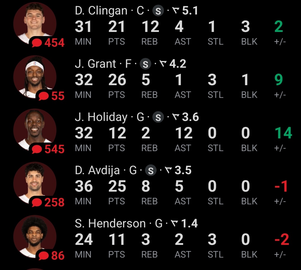 SleeperTrailBlazers tweet media