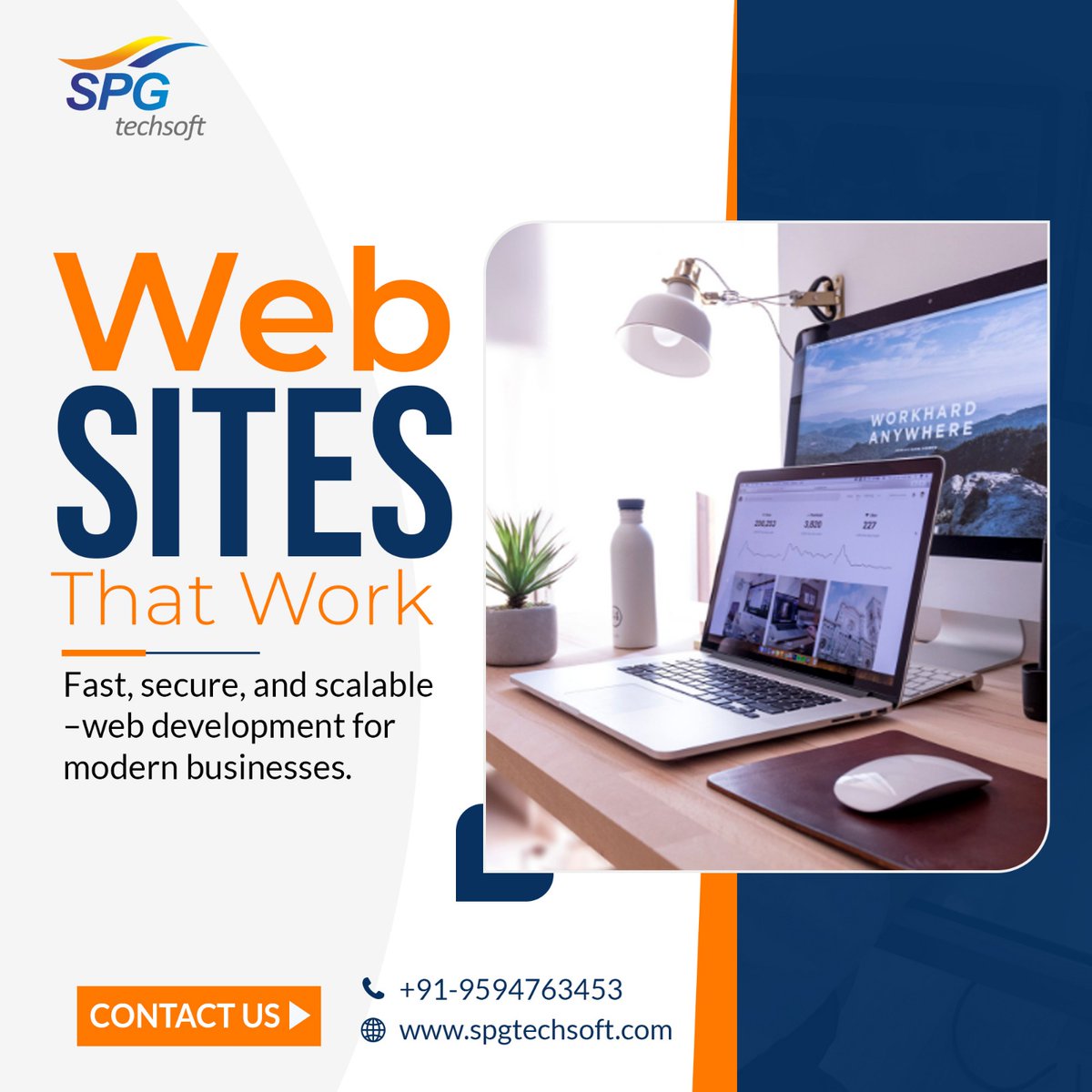 SPGTechSoft's tweet photo. Websites That Work
Fast, secure, and scalable – web development for modern businesses.

Visit @ https://t.co/SvyLY9vGtw

#spgtechsoft #webdesign #websitebuilder #appdevelopment #webdevelopment https://t.co/jBoHm242dz