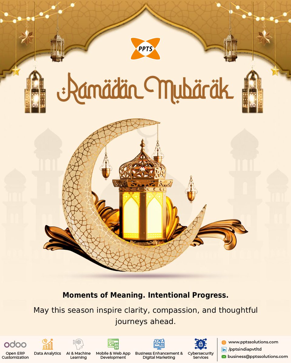 Ramadan Mubarak 🌙
A time for reflection, clarity, and intentional progress.
May this season bring peace, prosperity, and purpose to all.

#RamadanMubarak #Ramadan2026 #PurposeDriven #BusinessGrowth