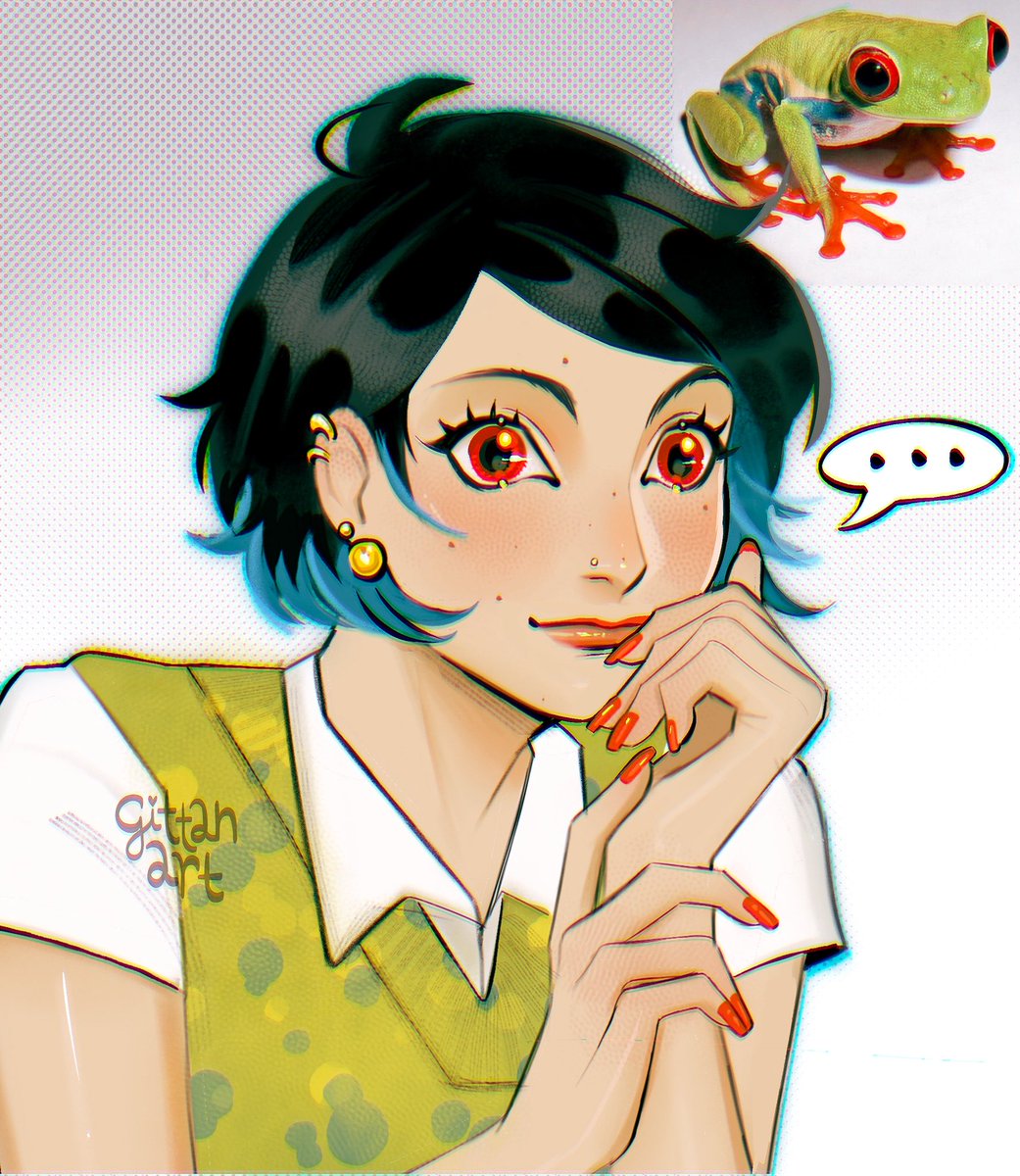 frog girl enjoying her daily dissociation time