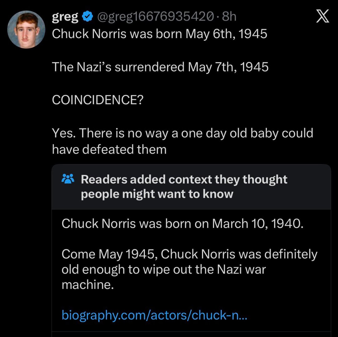 RedoubtShari's tweet photo. This is the best meme yet. 
RIP Hero
@chucknorris https://t.co/KQ67jBx8mj