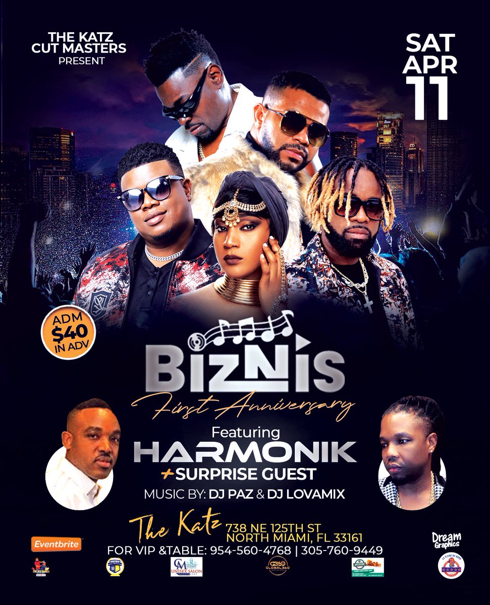 teamjenmoun's tweet photo. 📅 Saturday, April 11th
All roads lead to the Kat’z 🎈
Biznis 1st Anniversary Celebration 🎉
🎤 Special Guest: Harmonik
🎟 Tickets available now on Eventbrite:
https://t.co/oiEd2BD2Au
#nounanbiznis https://t.co/kCL3N7akuZ