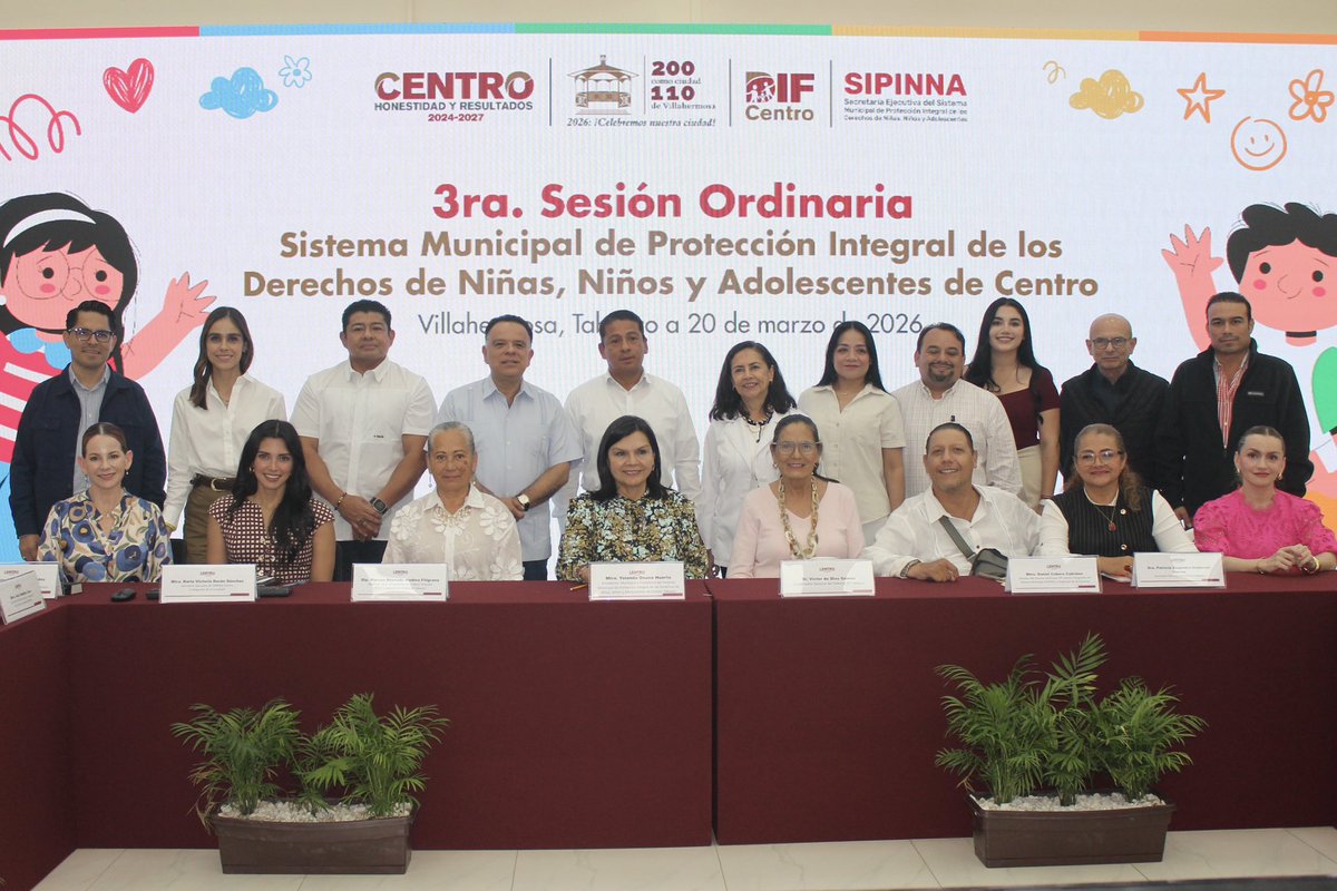 Hoy se llevó a cabo la 3ra. Sesión Ordinaria del Sistema Municipal de Protección Integral de los Derechos de Niñas, Niños y Adolescentes (SIPINNA), encabezada por la Presidenta Municipal, la Mtra. Yolanda Osuna Huerta.