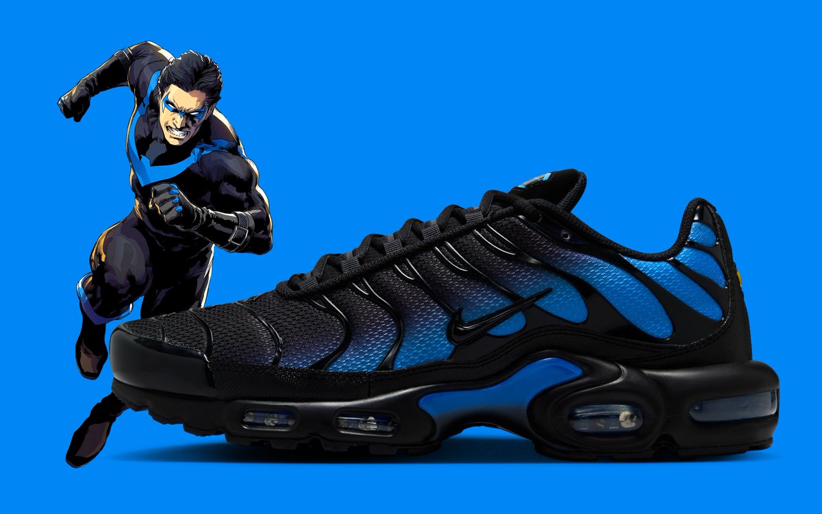 houseofheat's tweet photo. 'Nightwing' Nike Air Max Plus Available Now 🦸 

📲 https://t.co/v1AAEanweZ https://t.co/hAPLeqZEW6