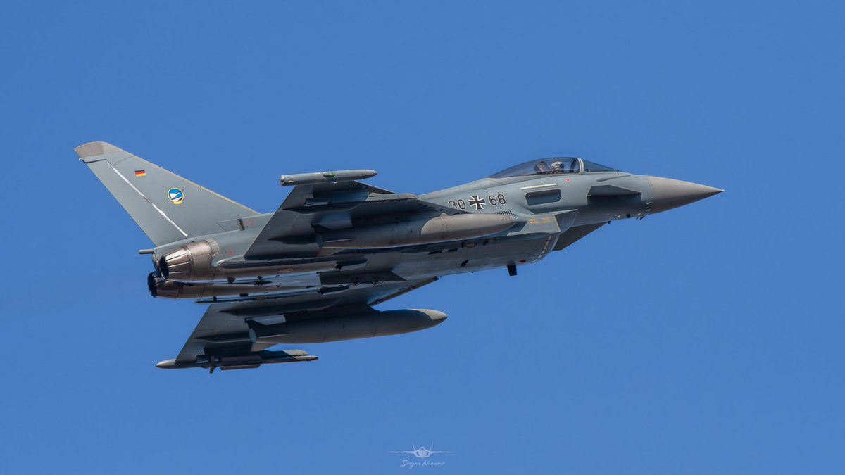 BryanNimmo's tweet photo. 19-03-26 Exercise COBRA WARRIOR 26 at RAF Waddington German Eurofighter in action during the first week https://t.co/c4Nenn9qSP