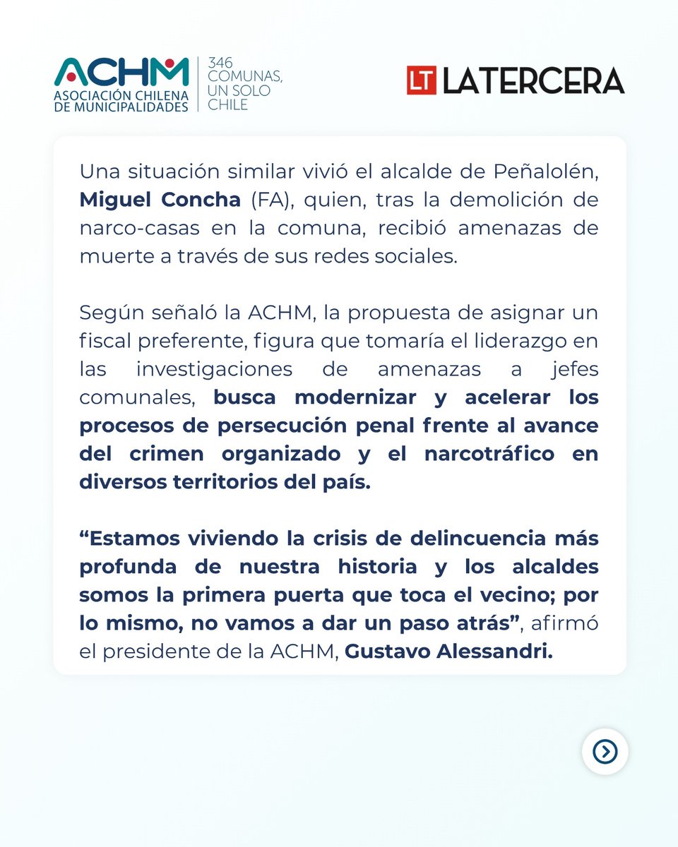 ACHM Asociación Chilena de Municipalidades tweet media