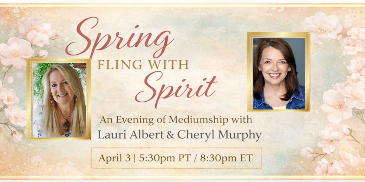 mediumcheryl's tweet photo. 🌸 Spring Messages from Spirit – April 3rd

✨ Early Bird tickets are available now, but ending soon.

Reserve your seat:
https://t.co/XTsTqodigj

#MessagesFromSpirit #Mediumship #LifeAfterDeath #SpiritualHealing #SpringEvent https://t.co/yZok6rb7aI