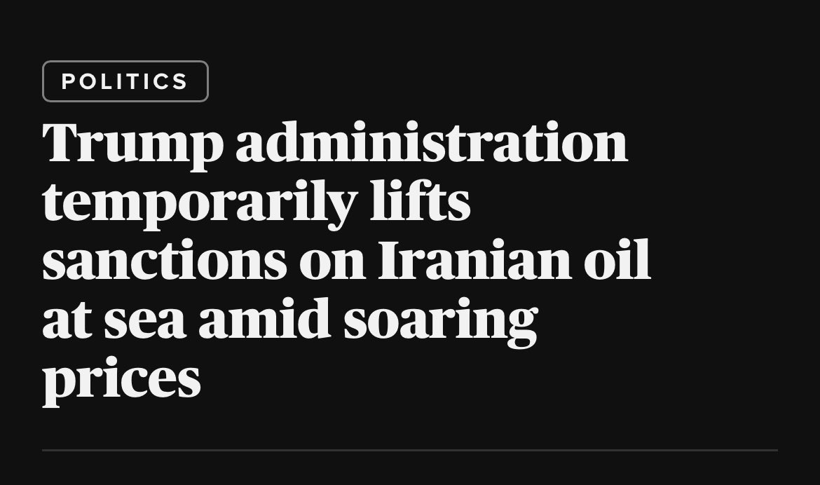 Iranian oil has been unsanctioned

they still control the Strait of Hormuz

Iran has defeated the United States.