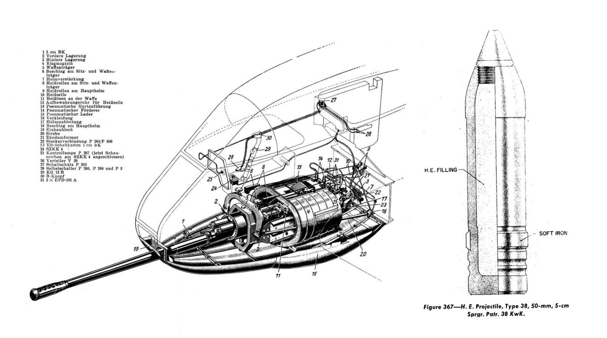 The BK 5 was basically a 5cm KwK 39 tank gun adapted as an aircraft ...