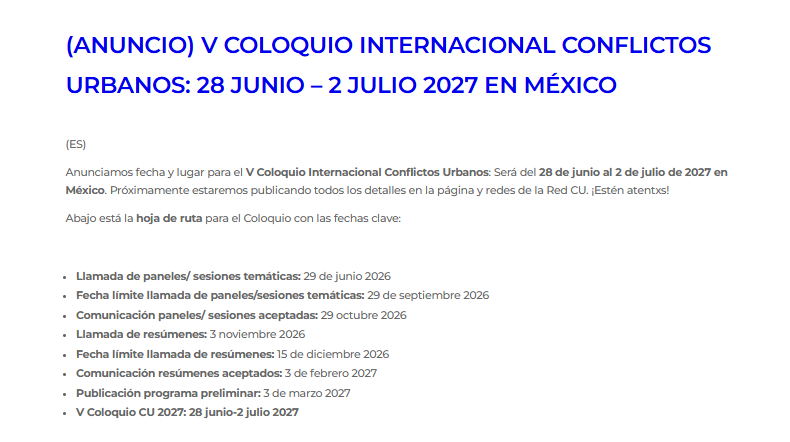 Conflictos Urbanos tweet media