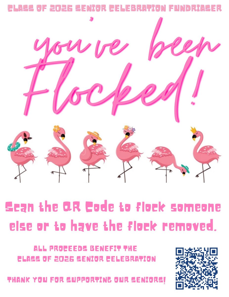 Let’s kick off spring by Flocking our Friends! Our yards are looking dull during these Stage 3 water restrictions, support the Class of 2026 Seniors Celebration by adding fun flamingos! …ickson-senior-celebration.square.site
