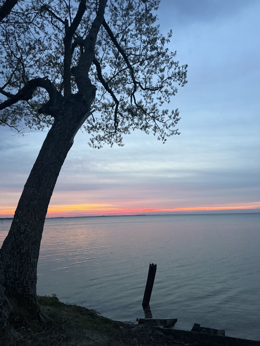 A beautiful sunset on this cool night on Lake Moultrie. #SCwx #CHSwx