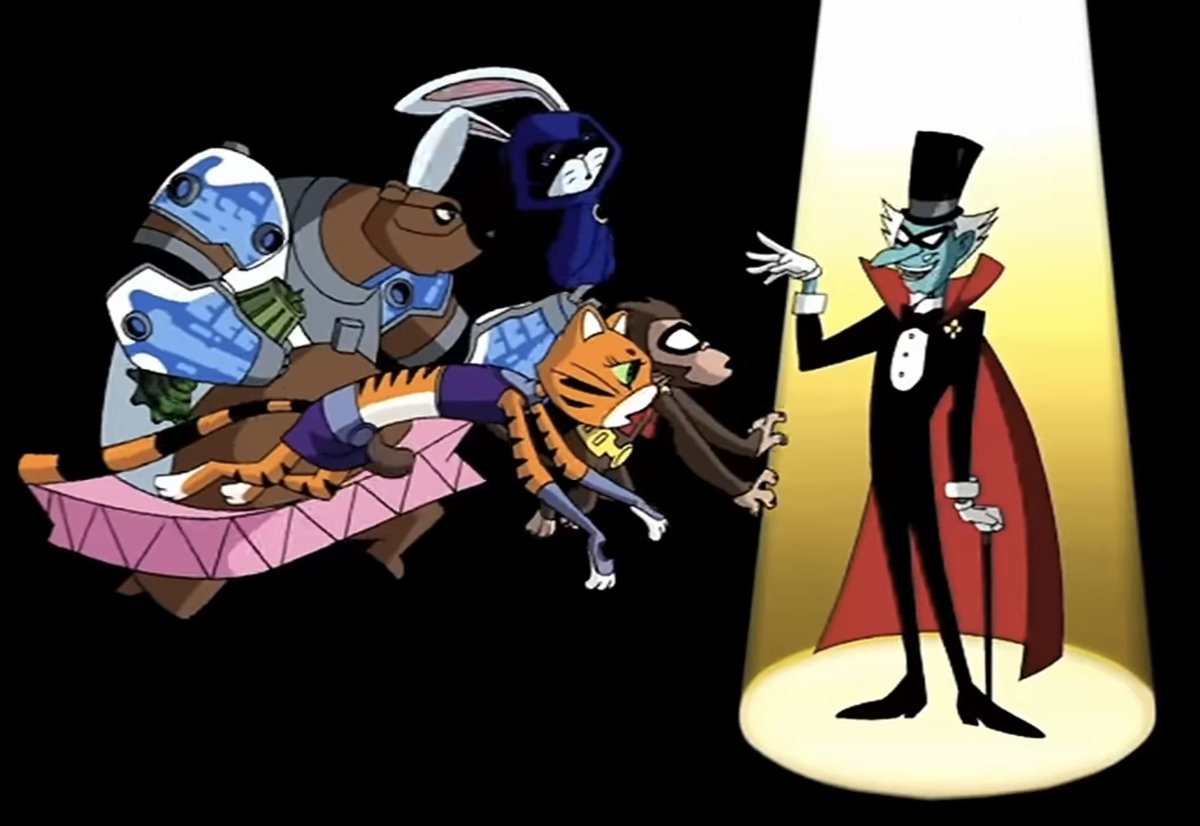 Sky_Watcher_10's tweet photo. Caine’s song reminds me so much of of that one Teen Titans episode were they got trapped in Mumbo Jumbo’s World, both sang about their dominance 
🎪🤹‍♂️🎩🪄
Best episode from the Amazing Digital Circus 🎪❤️‍🔥 https://t.co/GlZrcCEgch