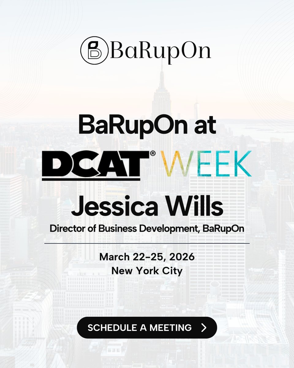 _BaRupOn's tweet image. BaRupOn is on-site at DCAT Week in New York (March 22–25).

Jessica Wills, Business Development Director, is engaging with organizations across pharmaceutical manufacturing, healthcare supply chains, and industrial infrastructure.

#BaRupOn #DCATWeek
