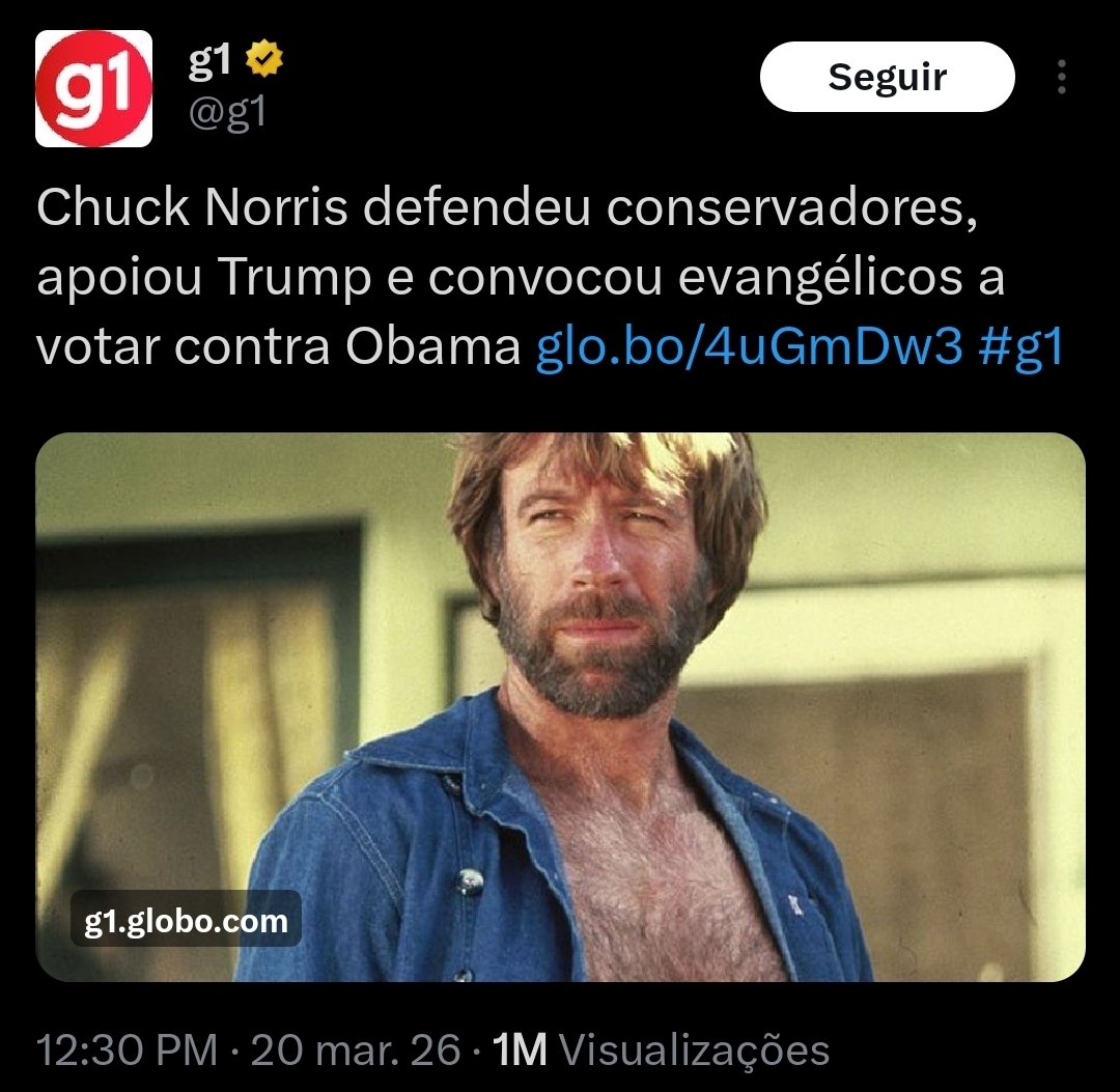 Eu já era fã do Chuck Norris, não precisa me convencer.