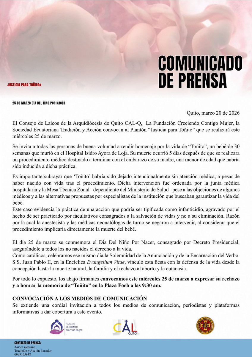 Tradicion y Acción Ecuador tweet media