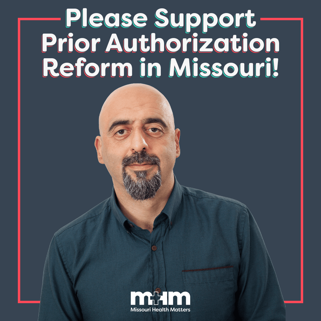 MOHealthMatters's tweet photo. Has prior authorization impacted your health care?

The Missouri Legislature needs to hear from you - today!

Use https://t.co/dqd6ea2WnF to send a message to our elected officials that enough is enough when it comes to blocking access to care!

#MissouriHealthMatters 
#MOLeg https://t.co/4S7tKrdw68