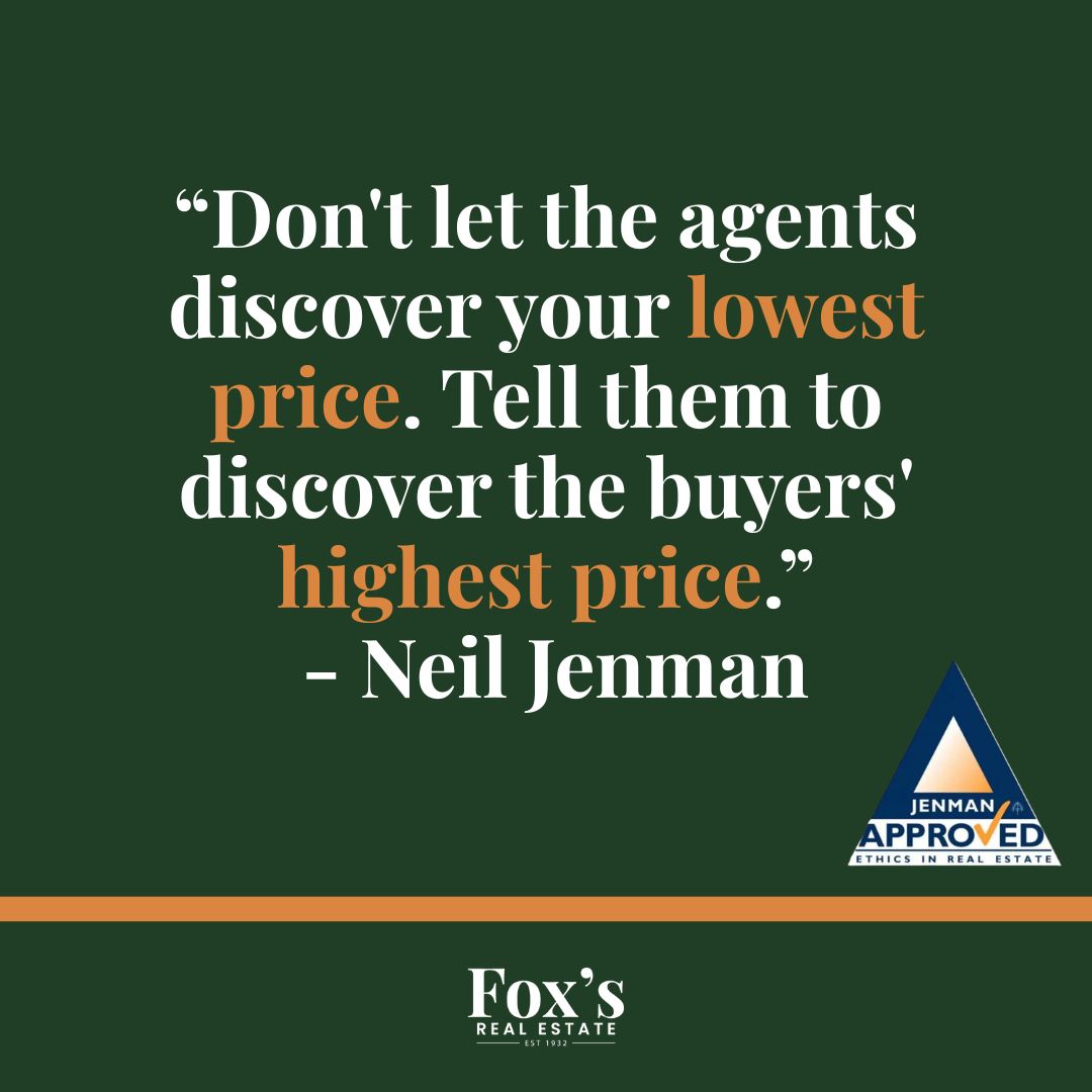FoxsRealEstate's tweet photo. 🏡 Proud to be Jenman Approved

At Fox’s Real Estate, we believe in doing things the right way — with transparency, integrity, and results that work in your favour.

“Don’t let the agents discover your lowest price. Tell them to discover the buyers’ highest... https://t.co/irY33wY8qI