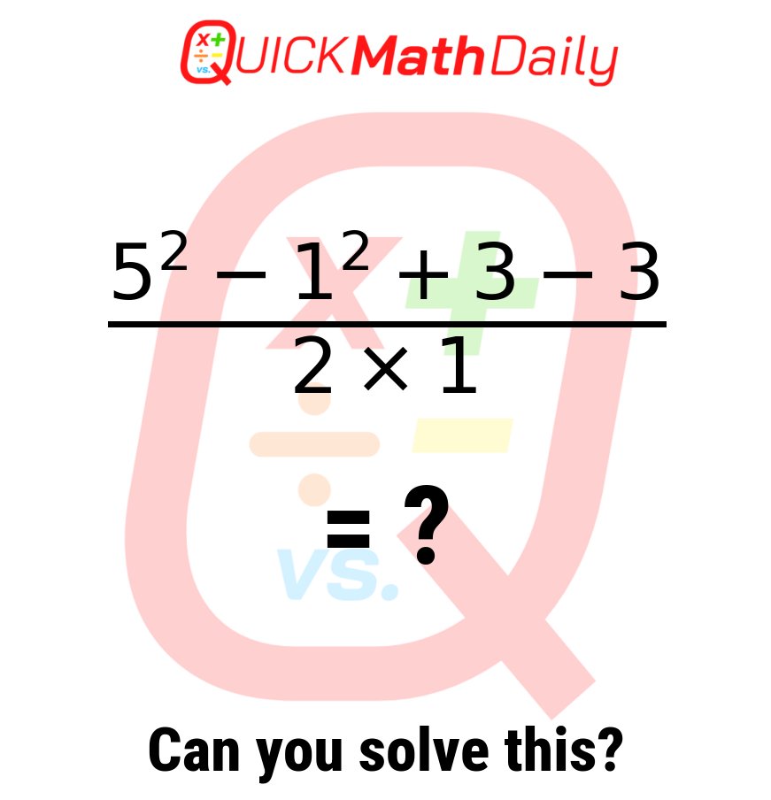 Quick Math Daily Brain Boost 🧠 tweet media