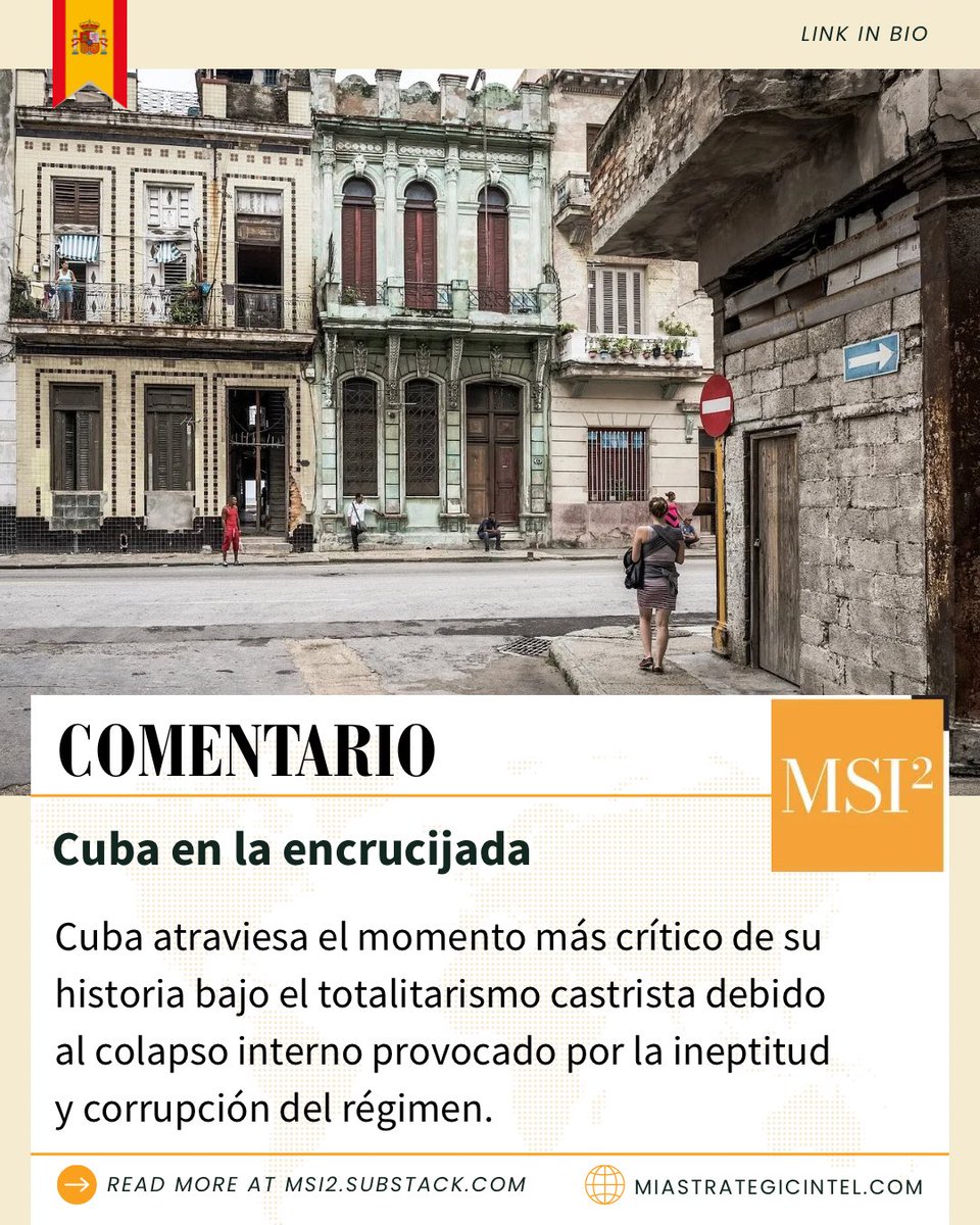 🇪🇸 COMENTARIO | Cuba en la encrucijada
✍️ Pedro Corzo, miembro sénior, MSI² <a href="/PedroCorzo43/">Pedro Corzo</a> #Cuba #CubaLibre #Castrismo 

📰 ¡Enlace en la bio y primer comentario!
