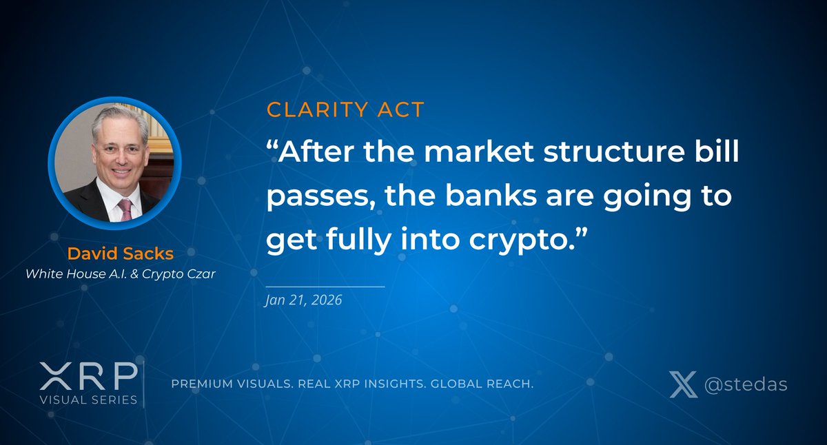 The market structure bill changes everything.

Banks won’t watch crypto anymore - they’ll enter it.

Trillions will flow to utility, not memes.

Hello $XRP. 🚀