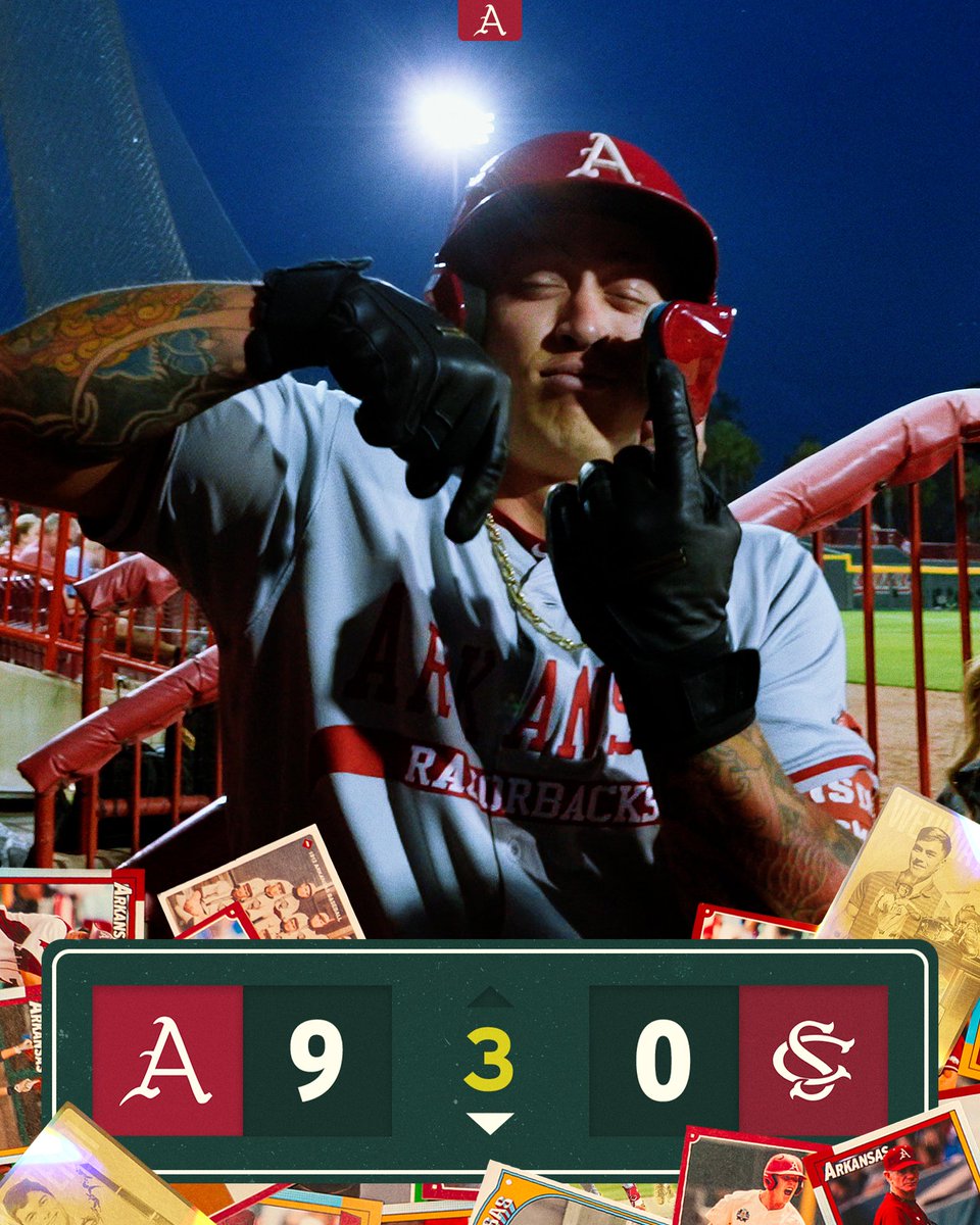 RazorbackBSB's tweet photo. You get a home run and you get a home run and you get a home run and you... https://t.co/NOkKIRsLz1