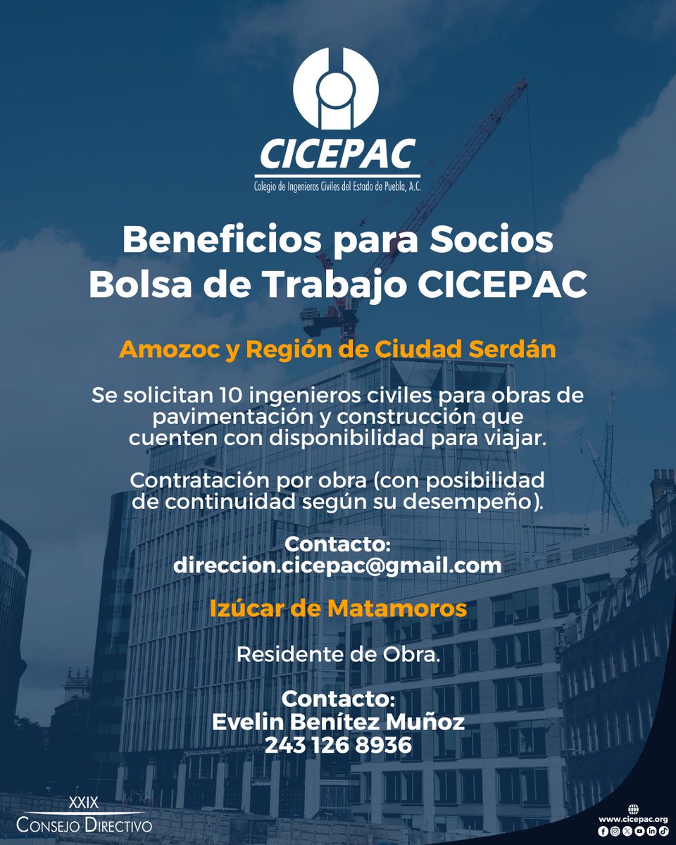 Colegio de Ingenieros Civiles del Estado de Puebla tweet media