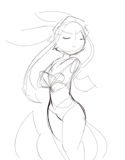 Quick anatomy practice with Lazuli from ES :3