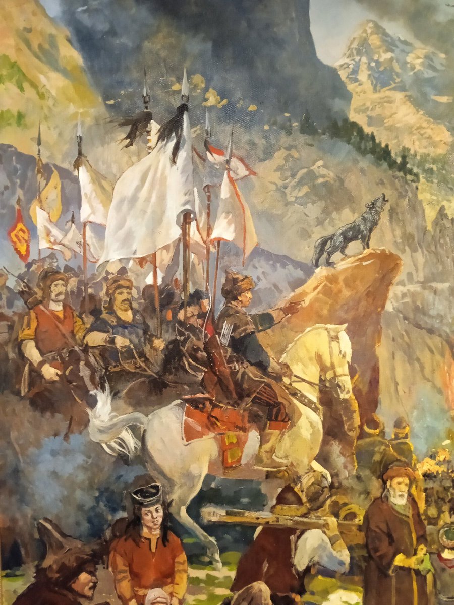 Demirciye bozkurt dendi;
Han tanıldı, taç giyindi;
Yoldan önce kendi indi:
Sağ elinde bayrağımız!

Börteçine kurdun adı,
Ergenekon yurdun adı,
Dört yüz sene durdun, hadi,
Çık, ey yüz bin mızrağımız!
#NevruzBayramı