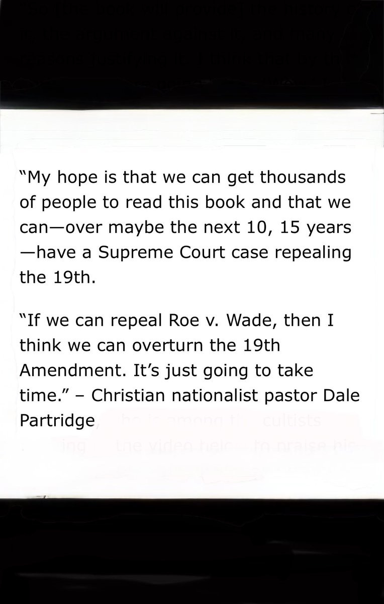 Dale Partridge is writing a book to end women’s voting rights. 

You read that correctly.

Remember when I said they’re not going to stop at trans people?

Here we are.

You need to get angry. Angry enough to vote for something and someone different. VOTE DEVILLE FOR CONGRESS!